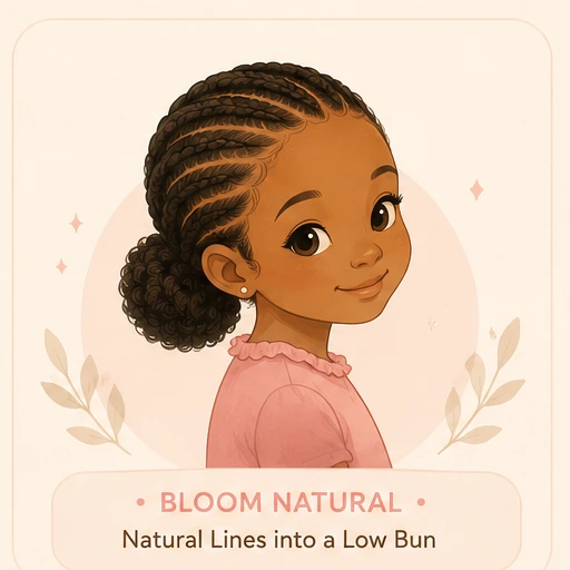 Natural lines into a low bun