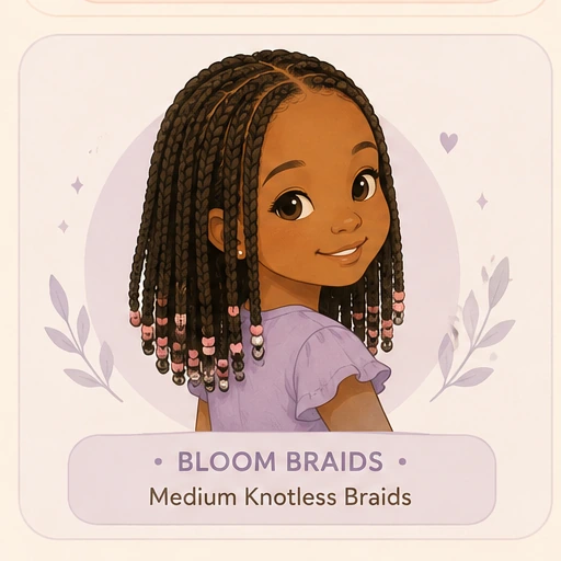 Medium knotless braids